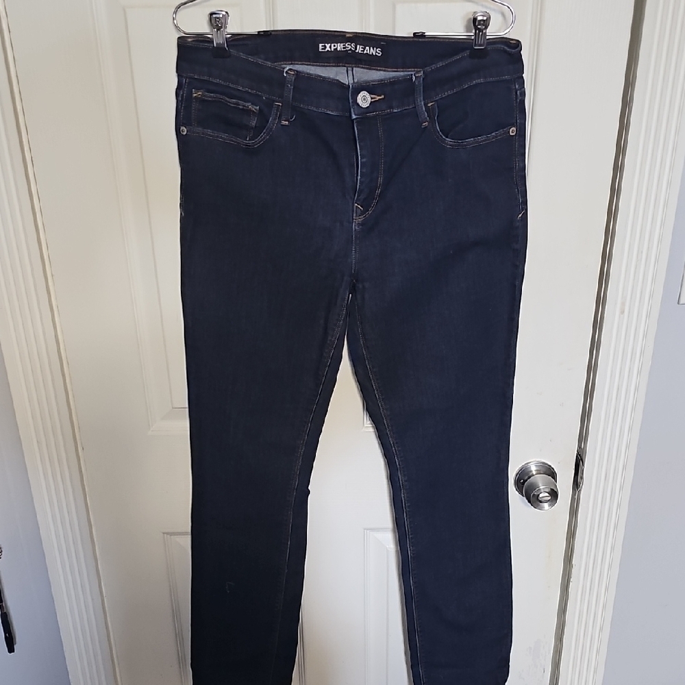 Express Women's Dark Blue Jeans
